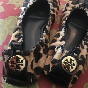Tory Burch Abbey Leopard Ballet Flats - cap toe 8